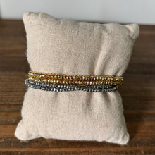 Load image into Gallery viewer, Dainty Faceted Hematite Beaded Bracelet – Multiple Finishes