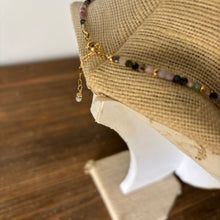 Load image into Gallery viewer, Gold Angel Wing Necklace with Tourmaline and Hematite Gemstones