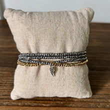 Load image into Gallery viewer, Dainty Faceted Hematite Beaded Bracelet – Multiple Finishes