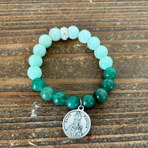 Jade and Aventurine Ombre Bracelet