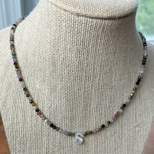 Load image into Gallery viewer, Gemstone and Pearl Letter Necklace