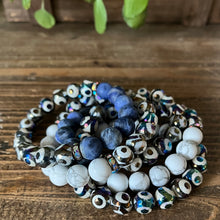 Load image into Gallery viewer, Polka Dotted Agate and Sodalite Bracelet