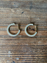 Load image into Gallery viewer, White Agate Gold-Plated Hoop Earrings