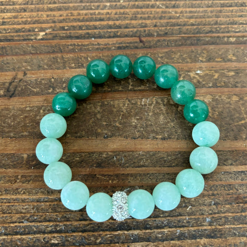 Jade and Aventurine Ombre Bracelet