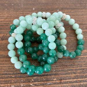 Jade and Aventurine Ombre Bracelet