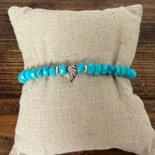 Load image into Gallery viewer, Turquoise Angel Wing Bracelet in Silver or Gold