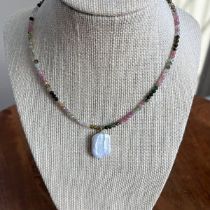 Tourmaline & Pearl Necklace