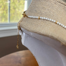 Load image into Gallery viewer, Gold Angel Wing Necklace with White Agate &amp; Hematite