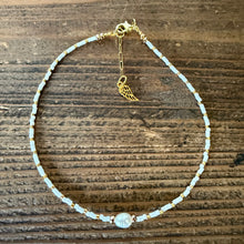 Load image into Gallery viewer, Pearl and Hematite Anklet