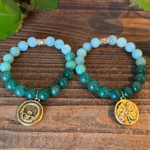 Jade and Aventurine Ombre Bracelet