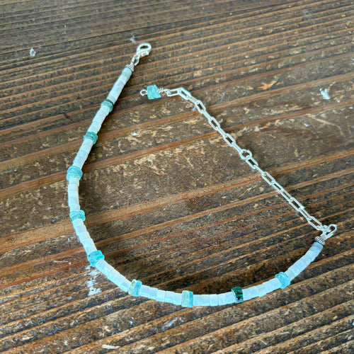 Shell and Sea Glass Anklet