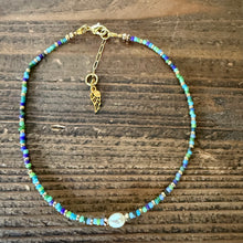Load image into Gallery viewer, Pearl and Hematite Anklet