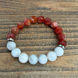 Agate and Moonstone Bracelet