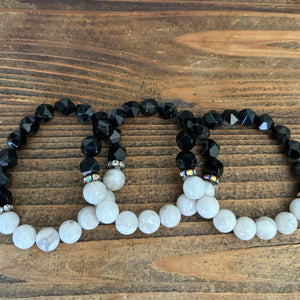 Agate and Moonstone Bracelet