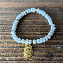 Load image into Gallery viewer, White Faceted Turquoise Joy Bracelet