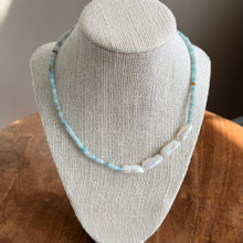 Load image into Gallery viewer, Amazonite and Pearl Necklace