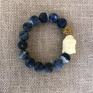 Sodalite Big Buddha Bracelet