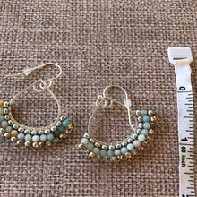 Load image into Gallery viewer, Medium Amazonite Silver Earrings