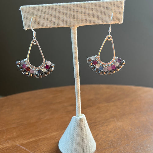 Sapphire Gemstone Teardrop Earrings