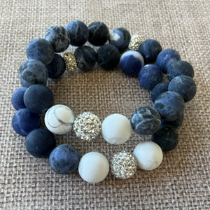 Sodalite Bracelet with Howlite Accents