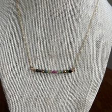 Load image into Gallery viewer, Tourmaline Bar Gemstone Necklace