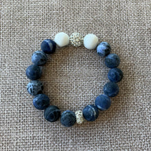 Load image into Gallery viewer, Sodalite Bracelet with Howlite Accents